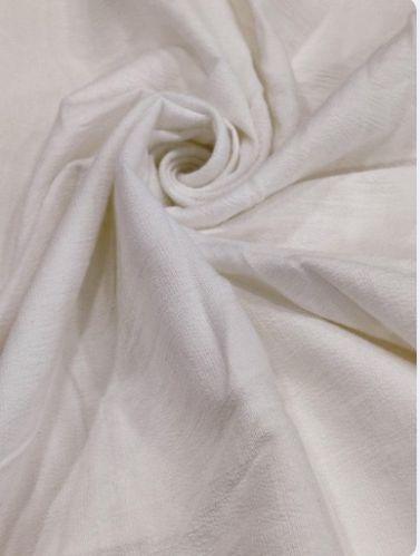 Cotton Slub Lycra Fabric, Color : Dyeable for Skirts, Etc.