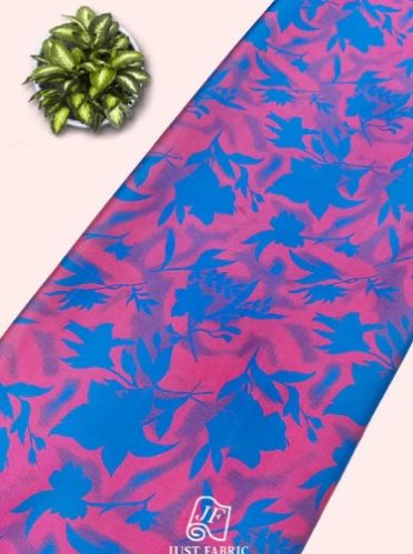 Digital Floral Print All over on Fine & Soft Georgette Satin Fabric ( 44