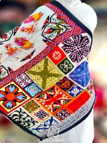 Floral Printed Muslin Cotton Dupatta (2.25m Length)