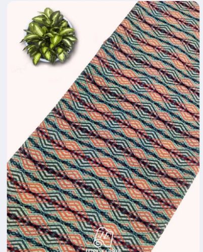 Lehariya Geometrical Print All Over Soft Crepe Fabric