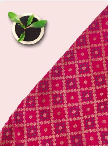 Multicolour Banarsi Silk Brocade Fabric