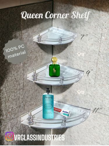 Vr Non Polished Polycarbonate Acrylic Corner Shelves for Home
