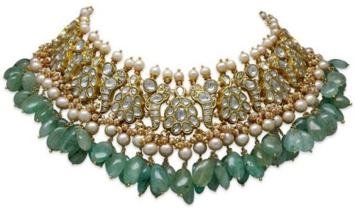 Women Natural Kundan Diamond Polki Necklace Set