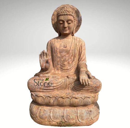 Brown Sandstone 8 Foot Buddha Statue for Decoration