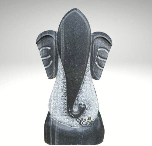 Abstract Ganesha Stone Statue 30″, Color : Black