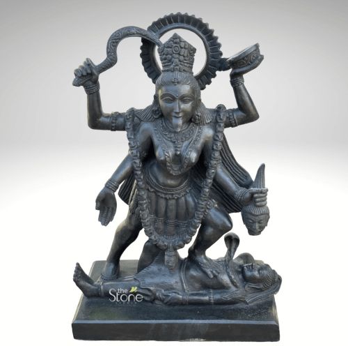 Black Stone Kali Murti 18 for Decorative Statue