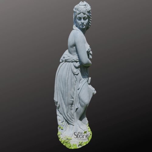 Black Stone Female Roman Statue 6ft