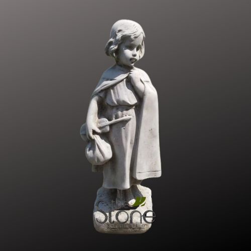 Fibre Girl Garden Ornament Statue 3′