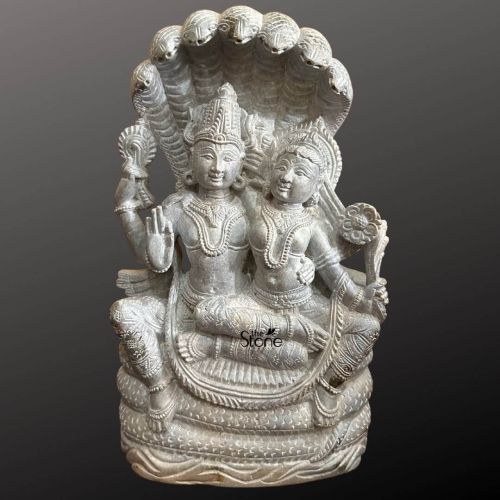 Greenstone Green Stone Lakshmi Vishnu Murti 12″
