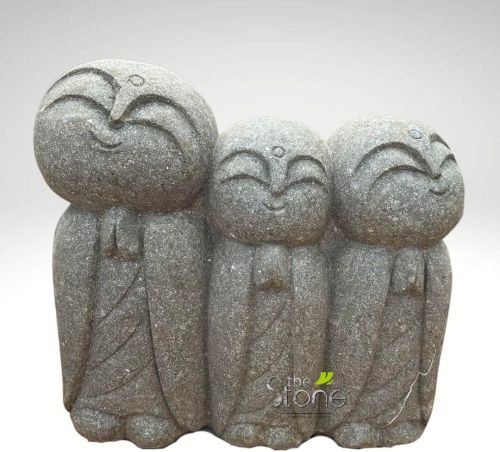 Lavastone Jizo Garden Statue 24 Inch, Weight : 45-60 Kgs