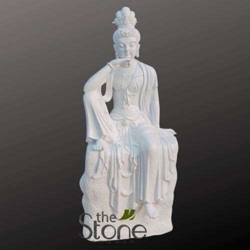 Fibre Resin Kwan Yin Buddha Statue 6ft