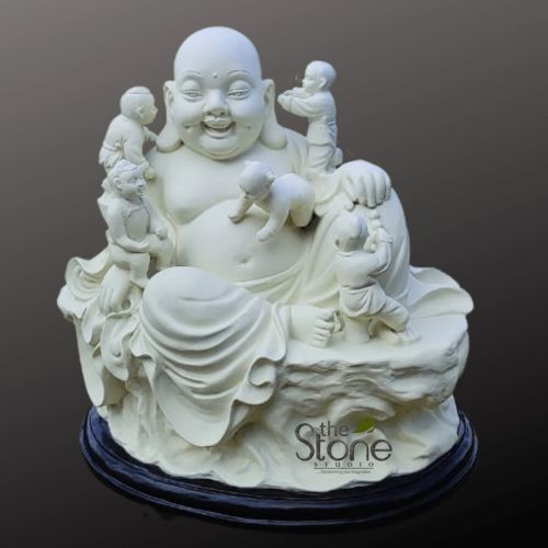Fibre Laughing Buddha Statue for Home 2ft