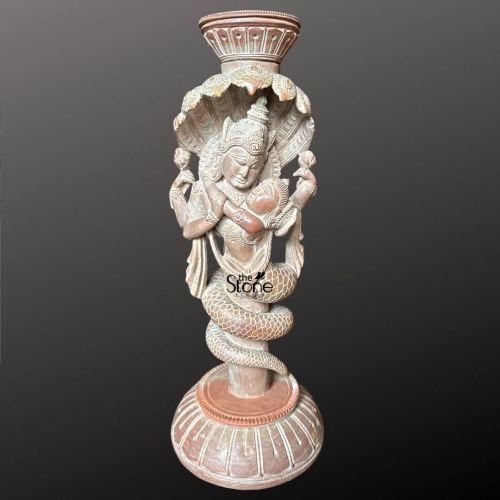 Soapstone Naga Candle Holder 12 Inch for Decorative