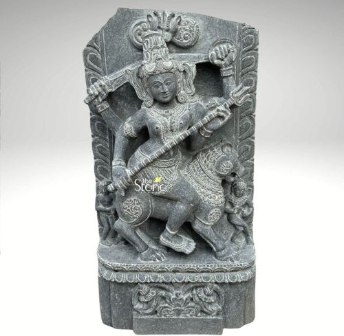 Black Stone Simhavahini Durga Maa Statue 24