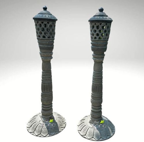Stone Lamps 3ft, Color : Black, Weight : 30-40 Kgs