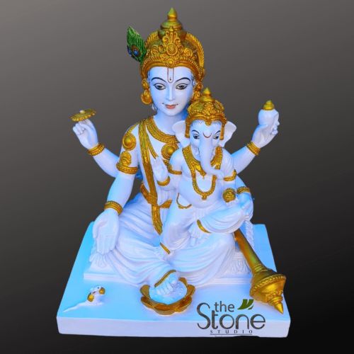 Fibre Vishnu Ganesha 2ft Statue, Width : 24 Inches, Weight : 20 Kgs