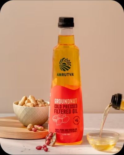 Cold Pressed Filtered Groundnut Oil By Amrutva | 1L