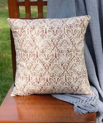 Cream Distress Ornamental Cotton Cushion Cover 18