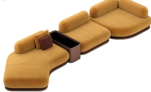 Atis L Shape 6 Seater Sofa, Frame Material : Meranti Wood, Neem Wood