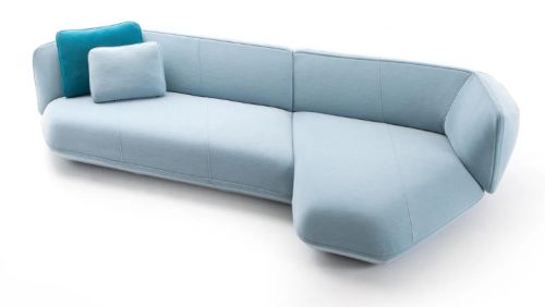 Suede 450 GSM Bowy L-shape 5 Seater Sofa