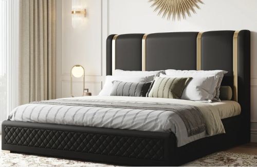 Fabric Raven Upholstered Bed for Bedroom Furniture