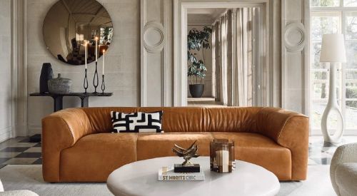 Fabric Saddle Sofa Set, Color : Customizable