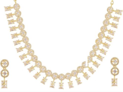 Luxe Handmade Cz Women Necklace Set - Perfection in Every Detail