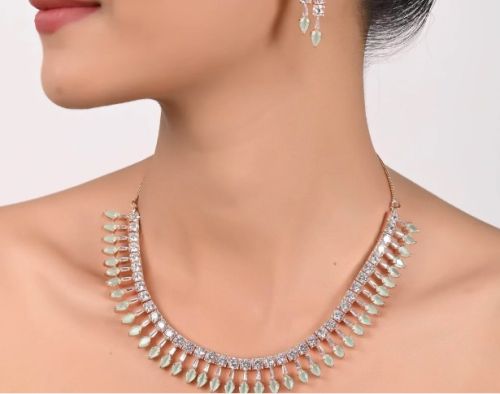 Magnificent Handmade Cz Women Necklace Set - Beauty and Class