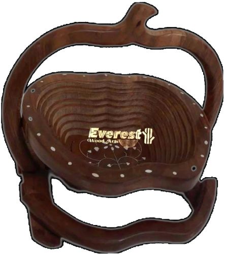 Wooden Foldable Fruit Basket for Home Organization