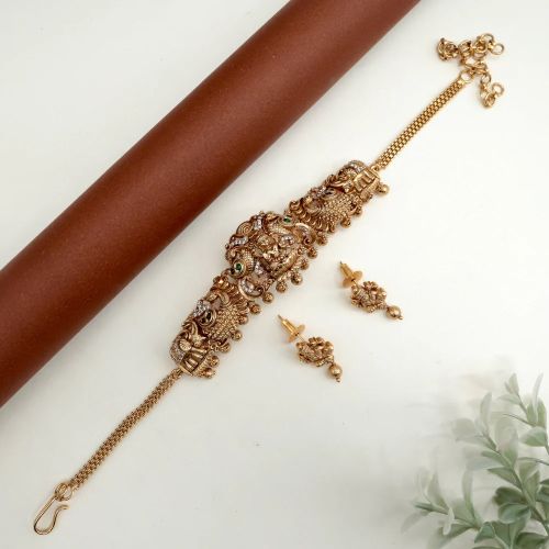 Women Premium Nagas Annam Lakshmi High Neck Bridal Choker