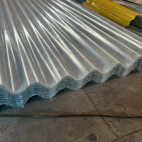 Dumdaar FRP Corrugated Fiberglass Sheet, Color : Transparent