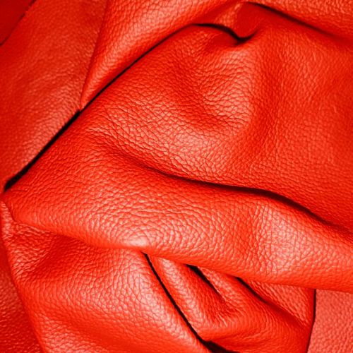 Buffalo Hide Upholstery Leather, Color : Red