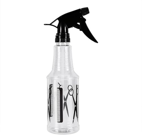 Printed Plastic Saloon Spray Bottle, Color : Transprent