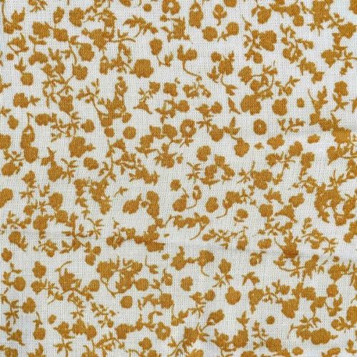 Modal Small Flower Print Woven Fabric, Color : Yellow