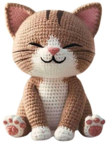 Amigurumi Crochet Tabby Cat Soft Toy