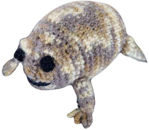Crochet Marbled Forest Frog Soft Toy