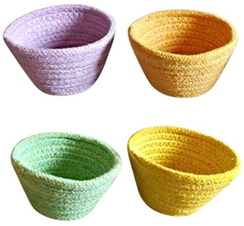 Mini Candy POP Cotton Rope Bowls 4 X 4 X 3 Inches