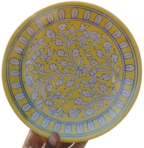 Sun Garden Blue Pottery Decor Plate