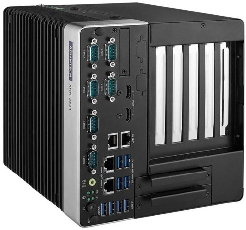 Black Advantech Ark 3534D Expansion Fanless Box PC
