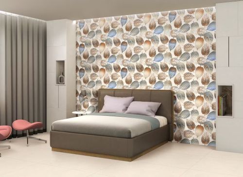 Carving Decor Autumn Multi Leaf Gvt Tiles