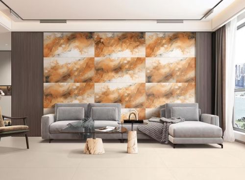 Sugar Plume Abstract Art Multi Gvt Tiles