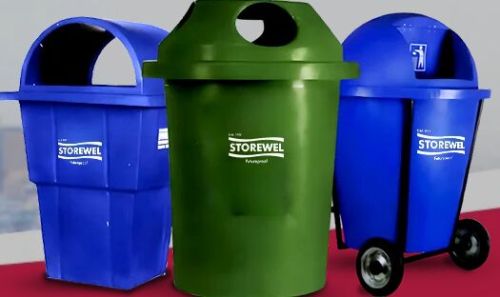 UV Stabilized Plastic Garbage Trolleys Bins