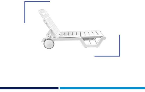 PVC Kpt Plastic Wheels Sunlounger Lounge Chair, Shape : Rectangle