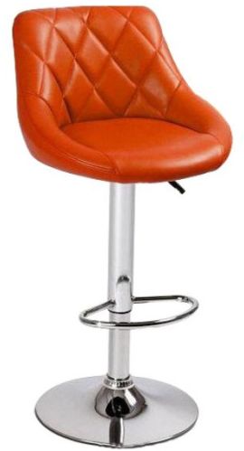 Classy Bar Stool In Metal Leatherette Finish