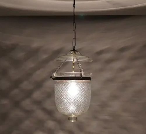 Brass Finish Diamond Cut Ceiling Pendant Light