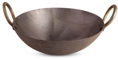 Iron Kadhai / Karahi / Kadai (White with Handle) KB312