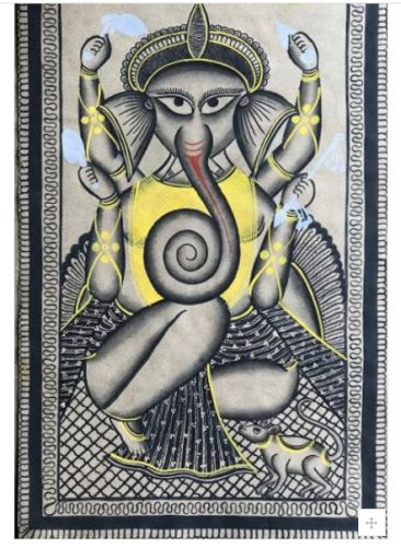 Natural Vegetable Colours Jai Ganesh-Bengal Pattachitra Wall Art