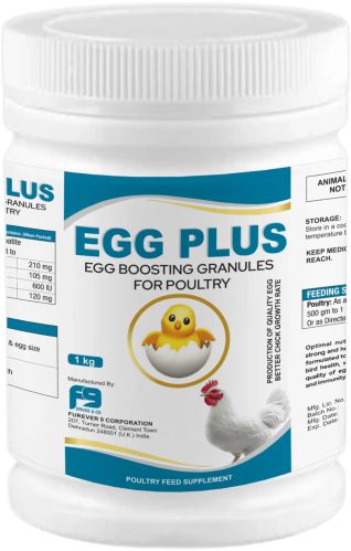 Furever 9 1kg Egg Plus Veterinary Supplement, Color : White, White