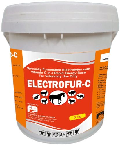 Furever 9 electrofur-c Animal Feed Supplement, Color : White