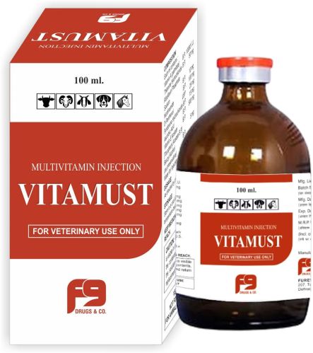 Vitamust Veterinary Injections, Packaging Type : Glass Bottle